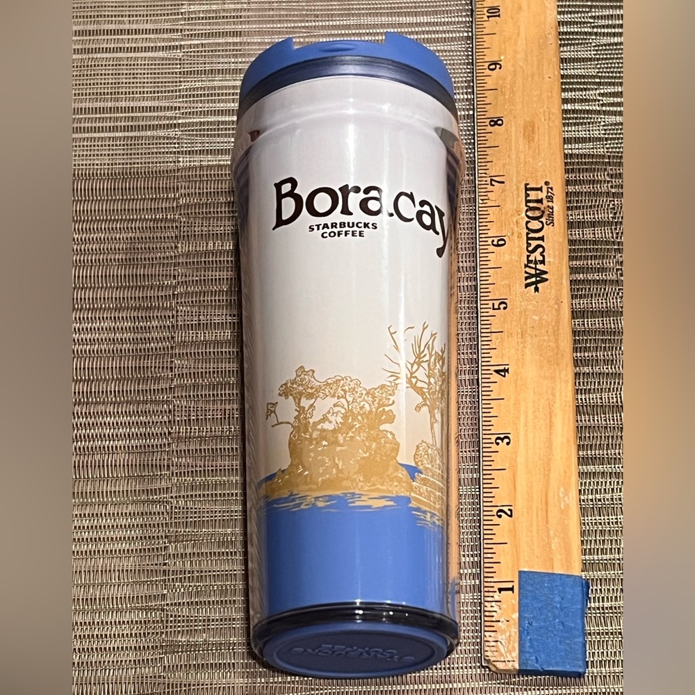 Starbucks BORACAY PHILIPPINES BLUE Travel Tumbler 12oz Never Used